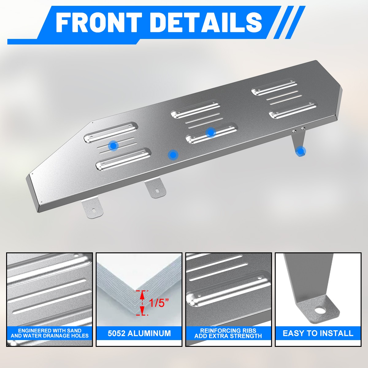 Aluminum Fuel Tank Skid Plate for 2024+ Toyota Land Cruiser 250 High Strength