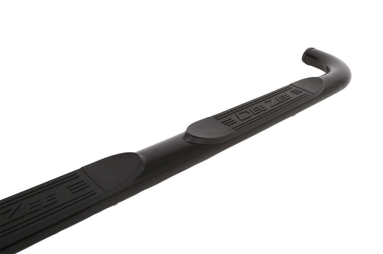 Dee Zee Textured Black Steel Side Steps 4 in. Oval Cab Length +BLK/NB/OVAL Fits