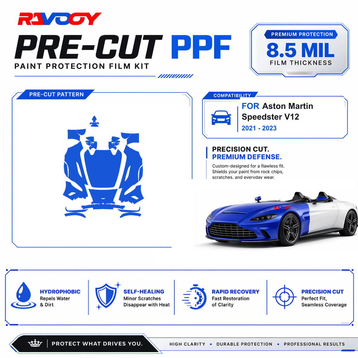 Precut PPF Clear Bra Kit For Aston Martin Speedster V12 2021-2023