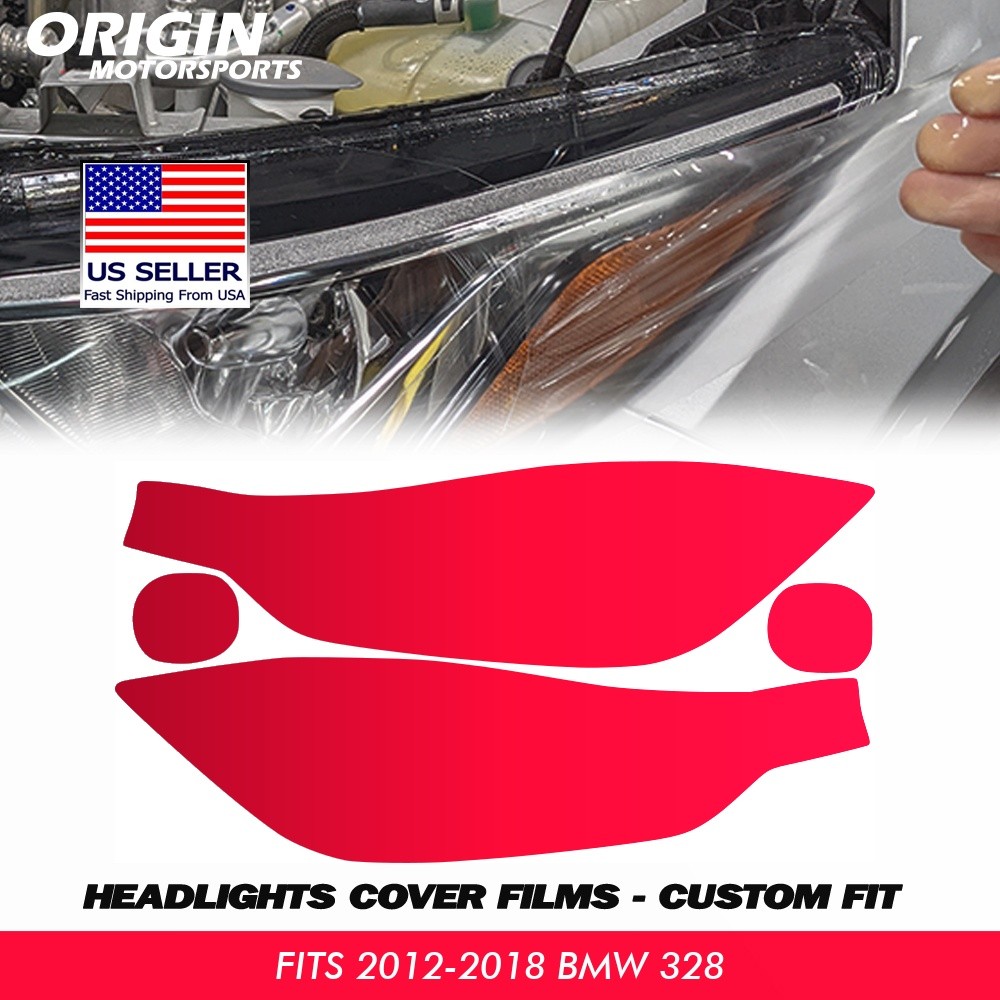 PreCut Headlights Protection Clear Covers Bra Film PPF Fits 2012-2018 Bmw 328