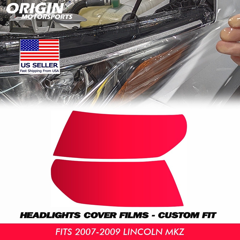 PreCut Headlights Protection Clear Covers Bra Film PPF For 2007-2009 Lincoln MKZ