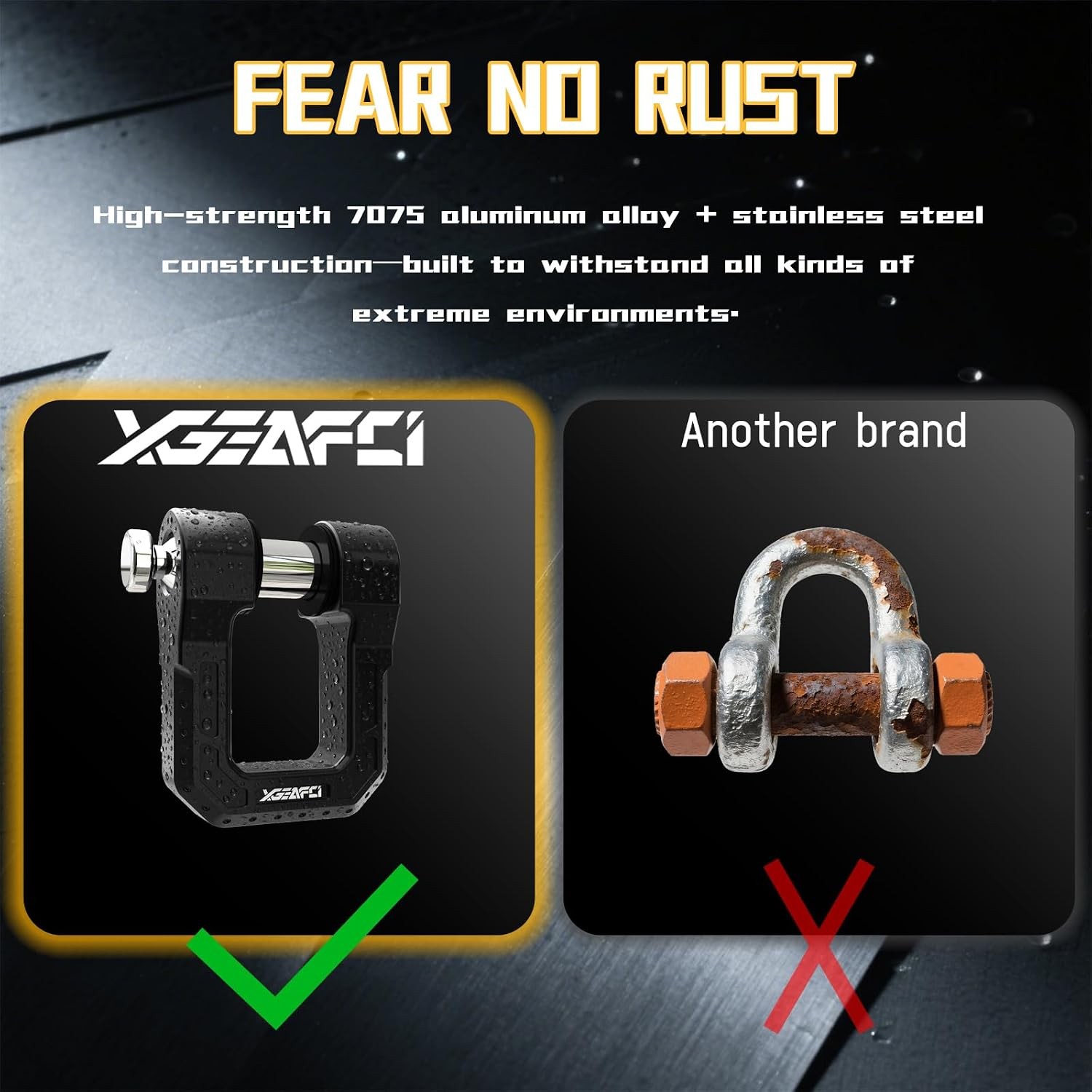 3/4 D Ring Shackle, 68, 000 lbs Break Strength, 7/8 Pin, Aluminum Forging, Towin