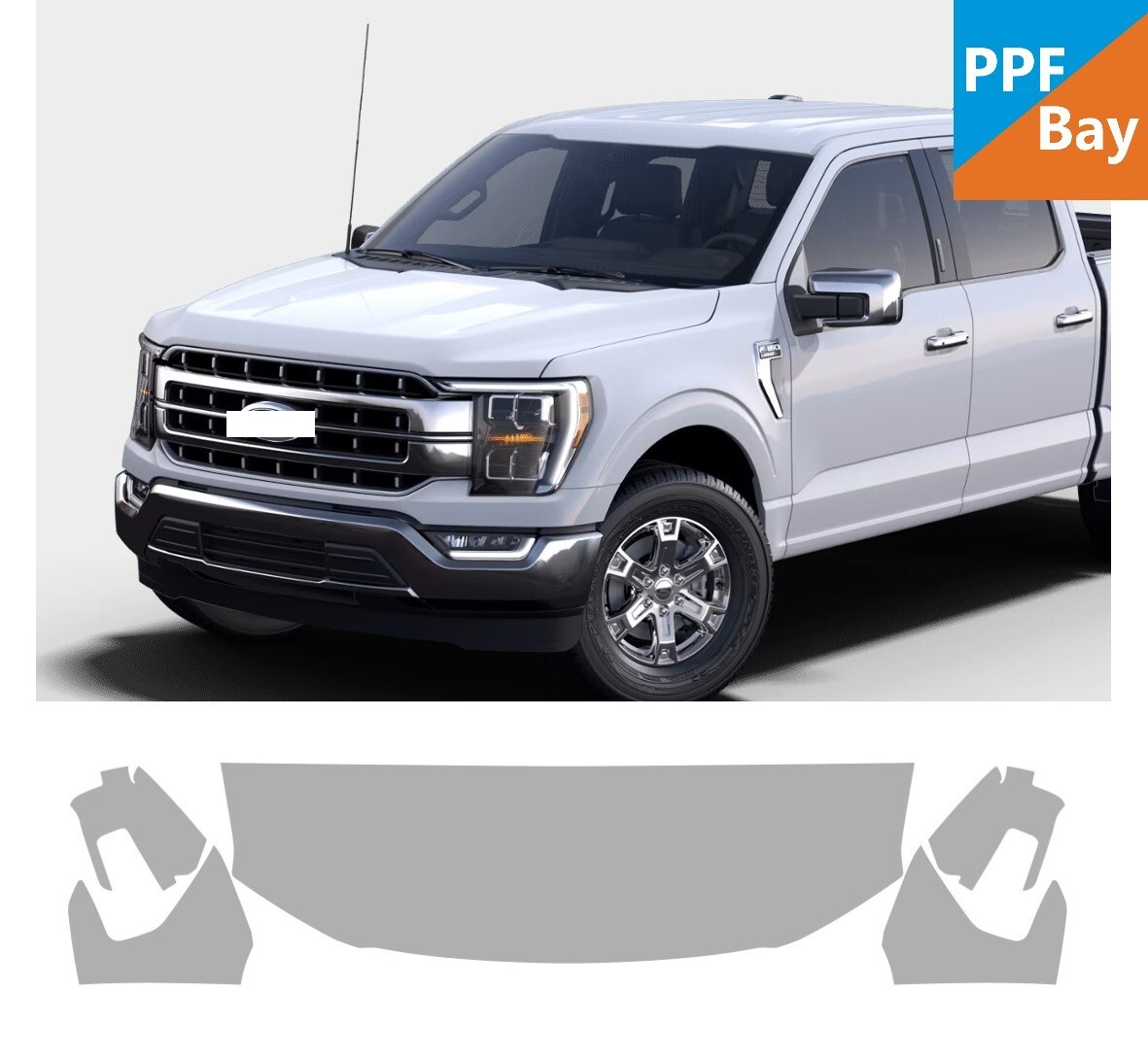 For Ford F-150 2021-2023 Kit Hood Fender Mirror Paint Protection Film PreCut PPF