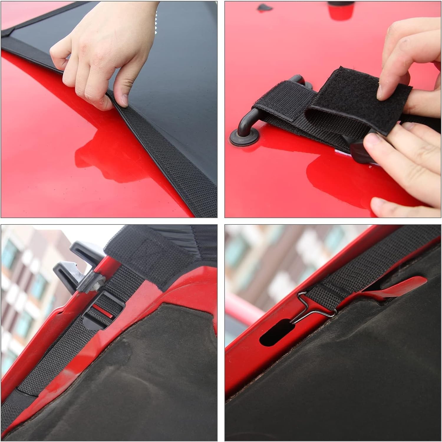 Front Hood Cover Bra Protector T-Style for Jeep Wrangler JK JKU 2007-2018 (Star)