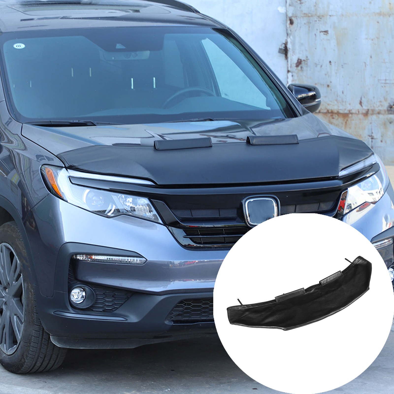 Front End Hood Stone Bra Guard Cover Protection Leather For Honda Pilot 2015-22