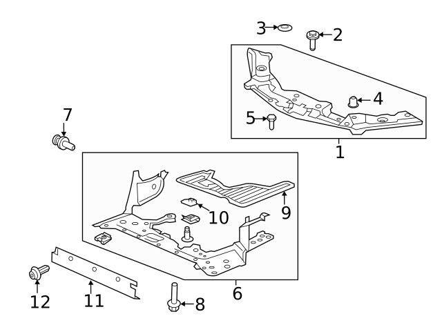 Genuine 2015-2020 Acura TLX Lower Engine Splash Shield Plate Cover 74112tz3a00