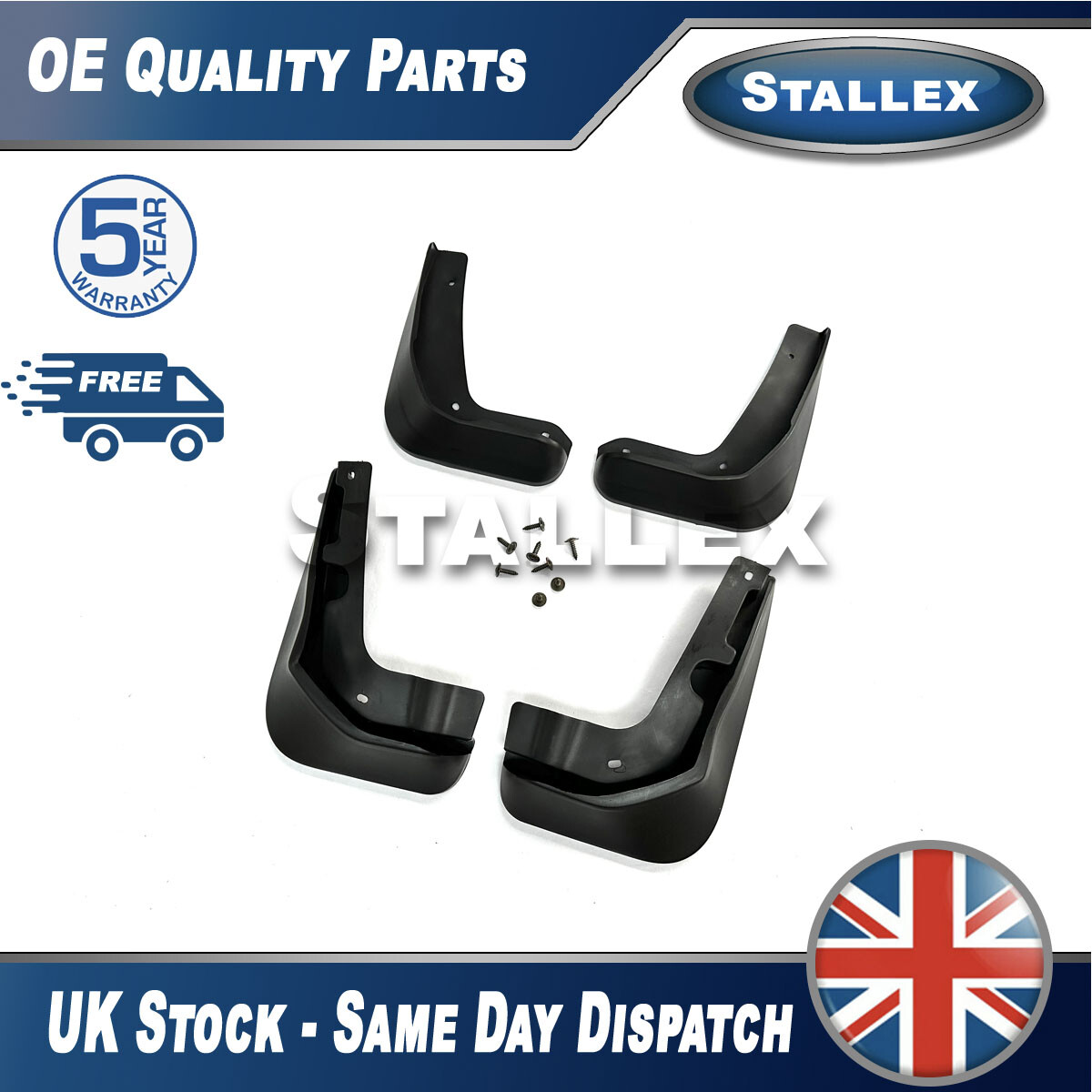 Tailored Mudflaps Front Rear For Ford Focus Hatchback 2012-2018 Stallex