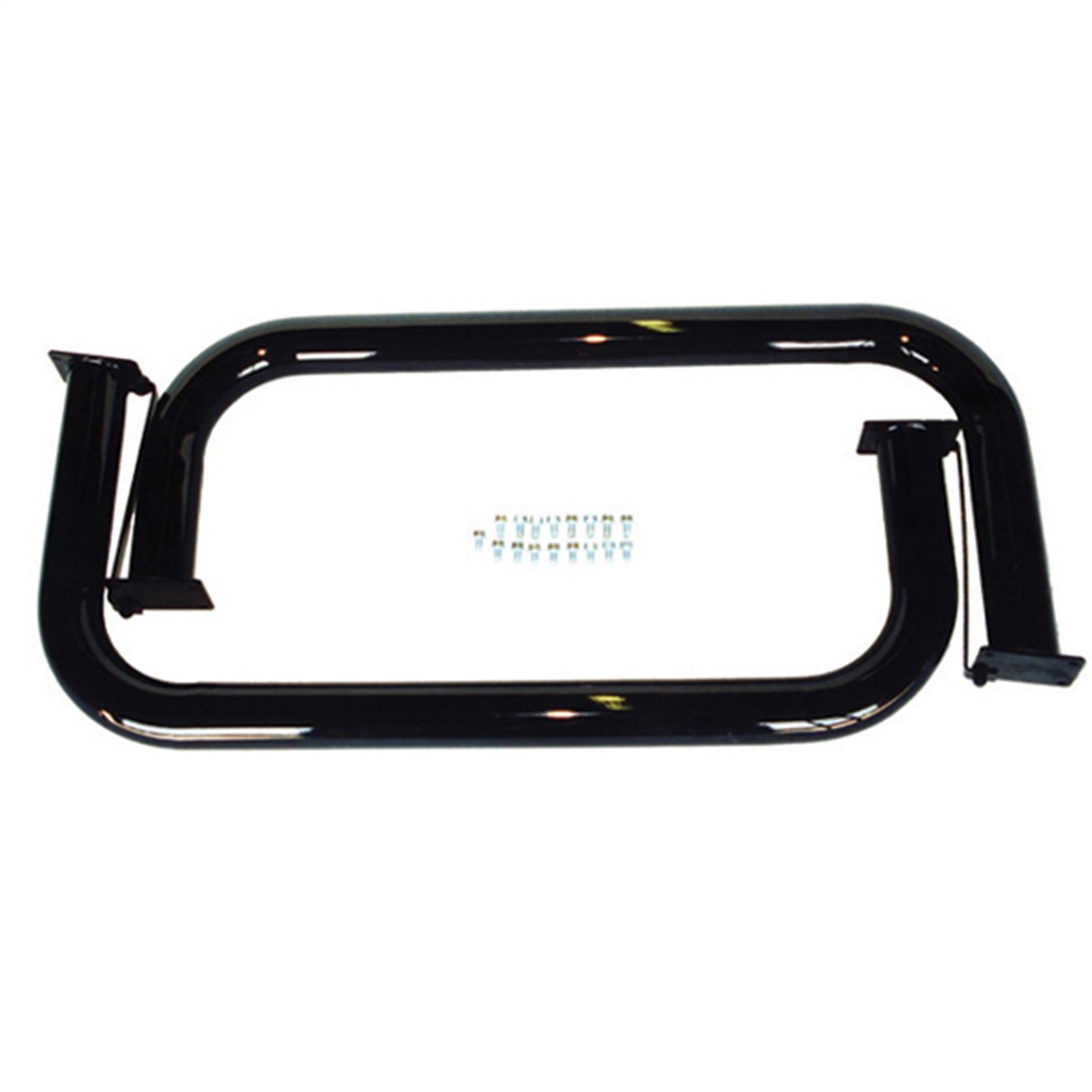 Rugged Ridge 11504.03 Tube Side Step Kit Black Round for 76-86 Jeep CJ7