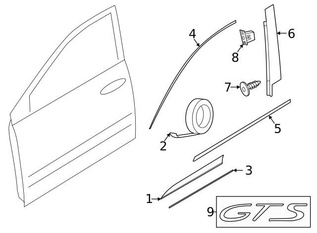 Genuine Porsche Stone Guard 95B-853-824-A