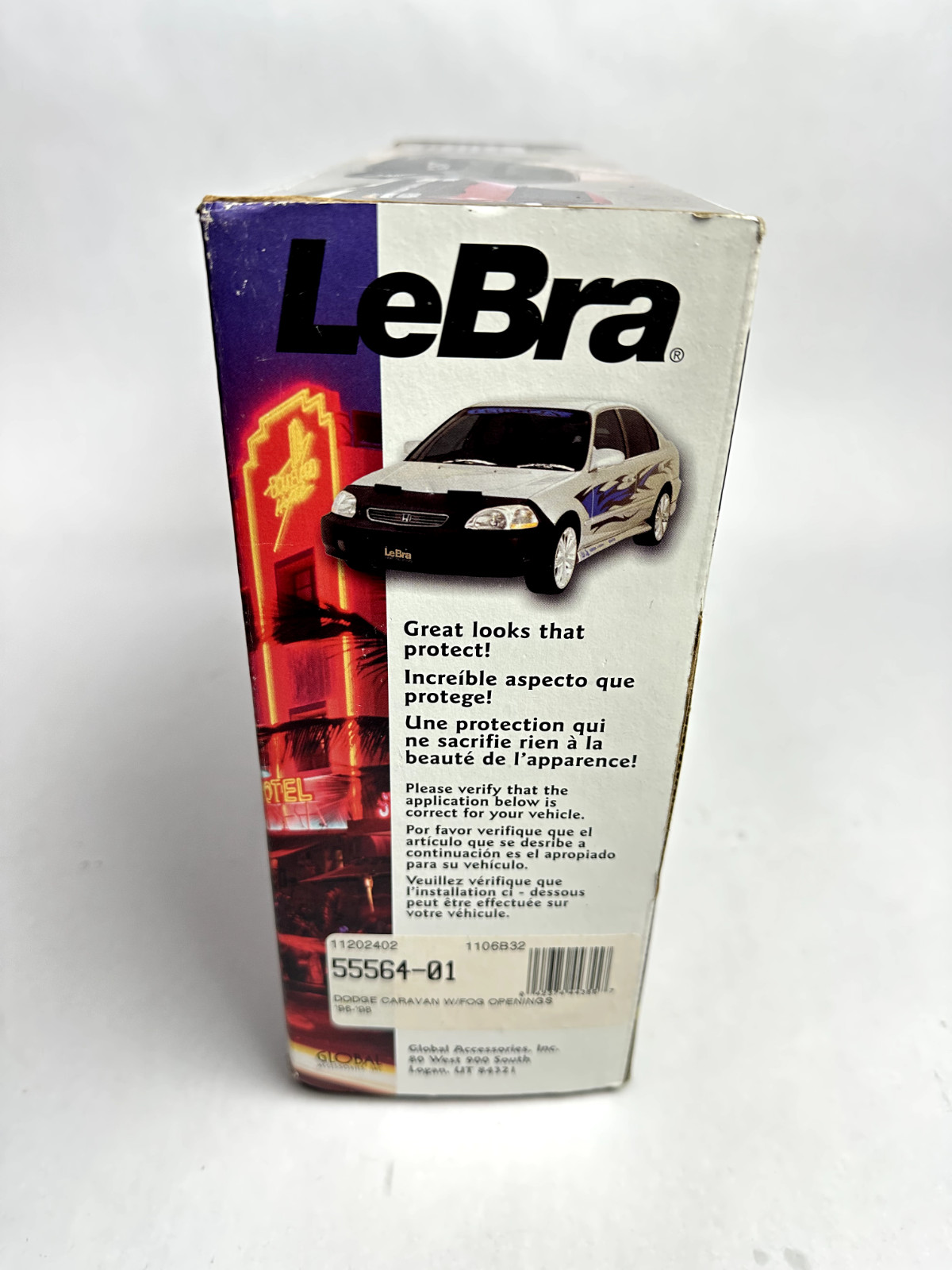 Lebra Front End Mask Cover Bra Fits 1996 1997 1998 DODGE CARAVAN w/ Fog Openings