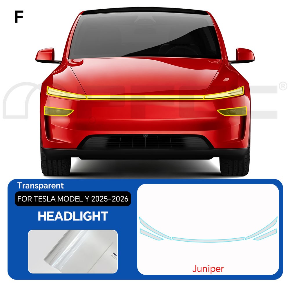 Headlight PreCut PPF Kit Paint Protection Film For Tesla Model Y Juniper 2025-UP