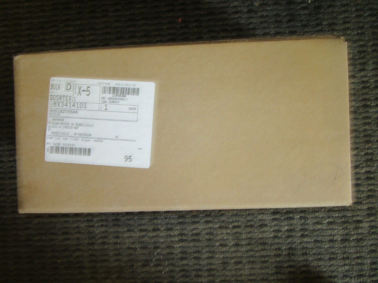 NEW OEM MOPAR anti-chip film front lower left-side 0518 2155 AA