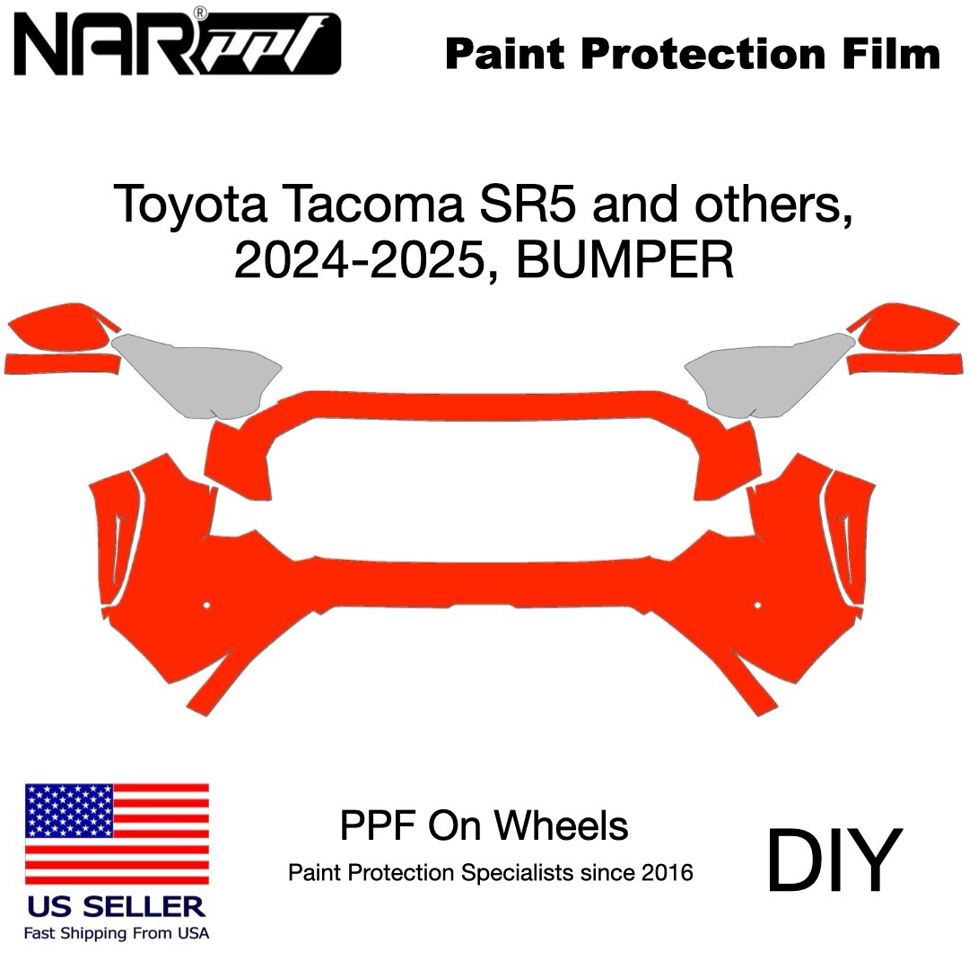 Toyota TACOMA SR5, FRONT PPF, DIY Pre-Cut set 2024-2025