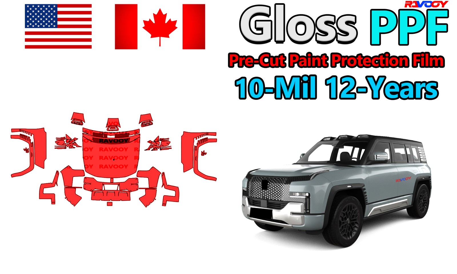 PreCut PPF Paint Protection Film For Yangwang U8 2024-2025