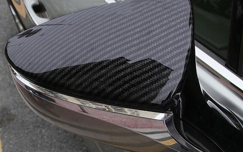 For Lexus ES 2019-2025 Carbon Fiber look Rear View Side Door Mirror Cover Trim