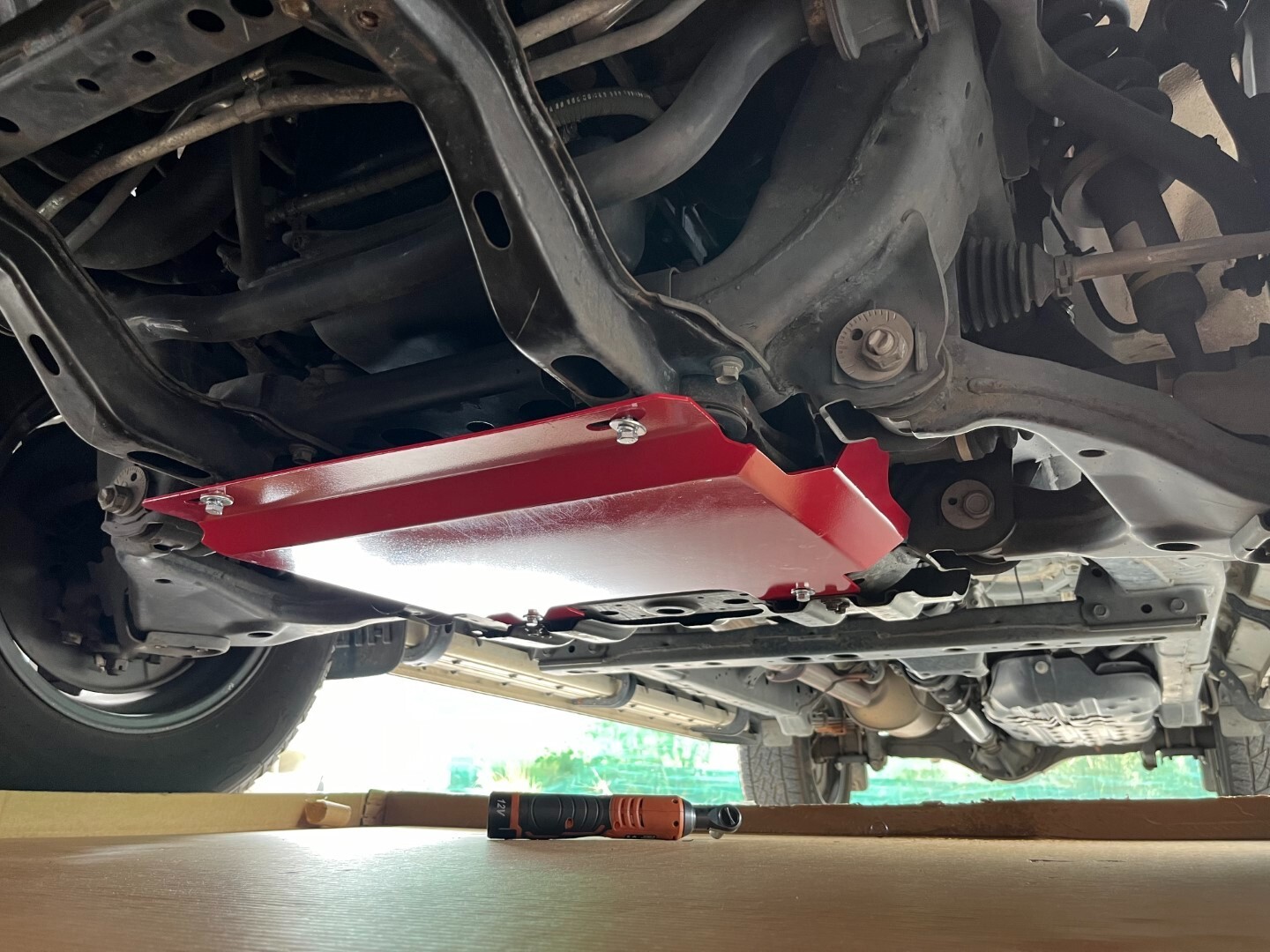 3mm 3PC Red Bash Plates for Toyota Hilux 2015+ SR SR5 N80 Sump Guards Steel 4×4
