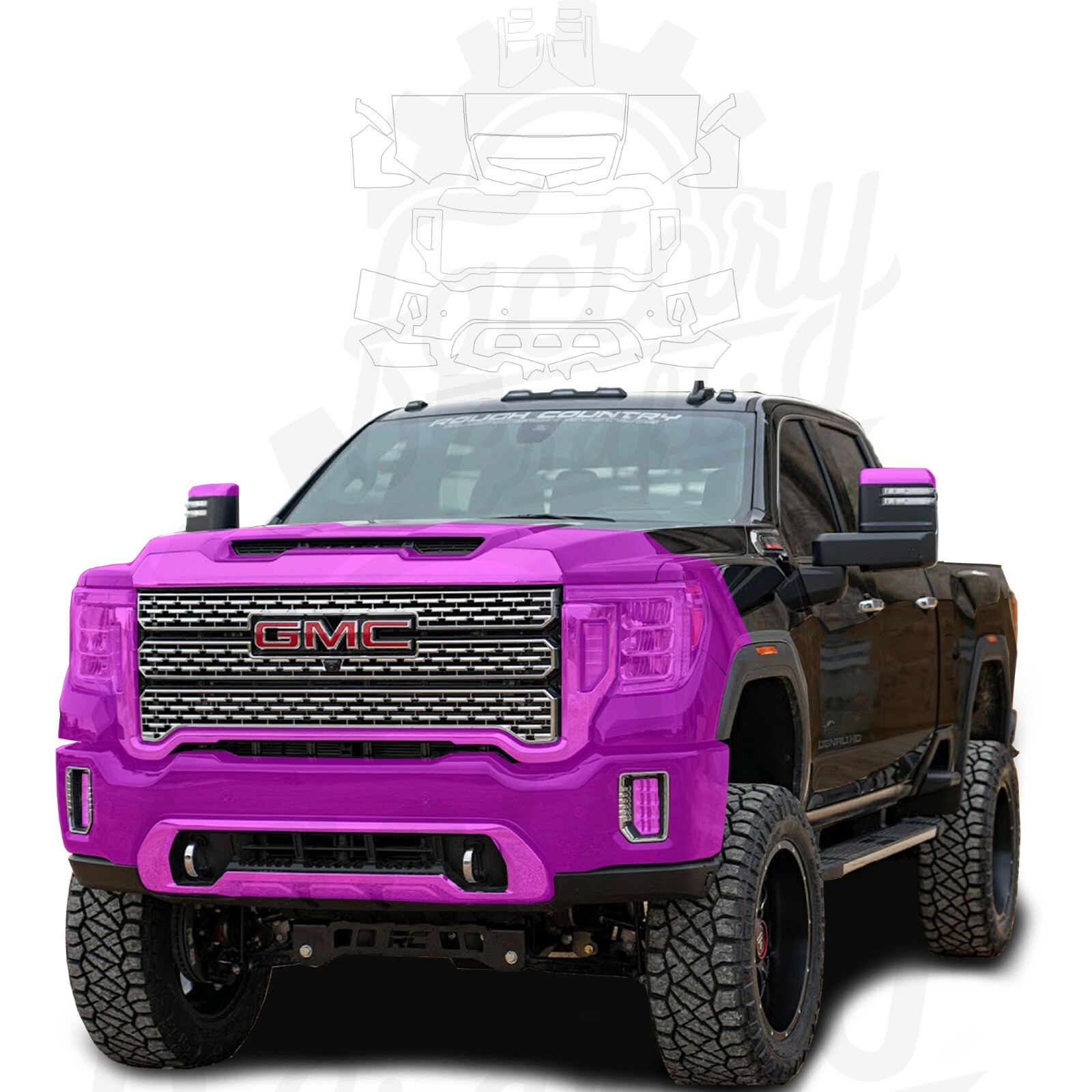 Stone Guard Protection Film Clear Bra PPF For GMC Sierra 3500HD Denali 20-22 FE