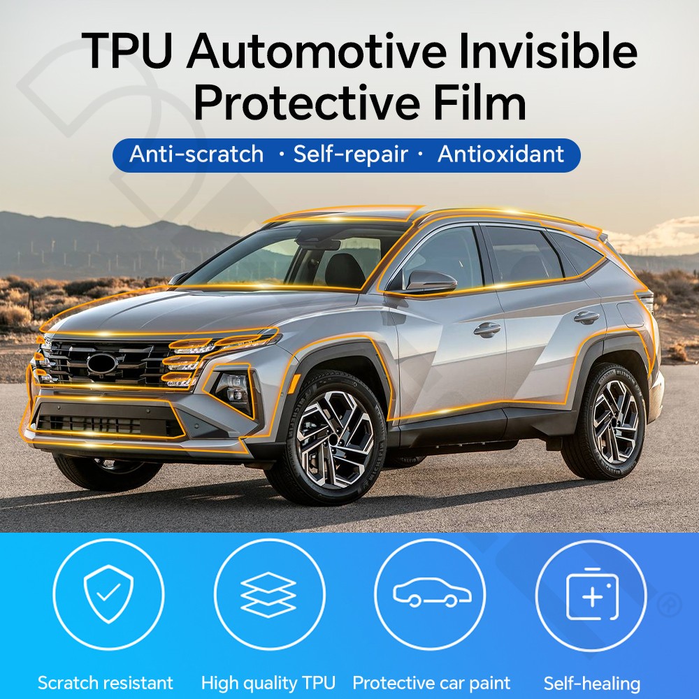 Front Bumper For Hyundai Tucson 2025-2026 Precut Paint Protection Film Gloss PPF