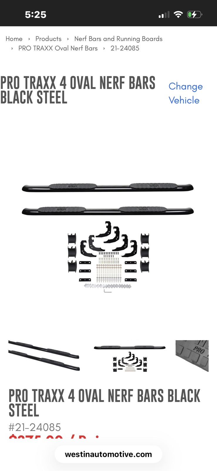 Westin 21-24085 PRO TRAXX 4 Oval Nerf Step Bars For 19-26 Dodge Ram 1500 CrewCab