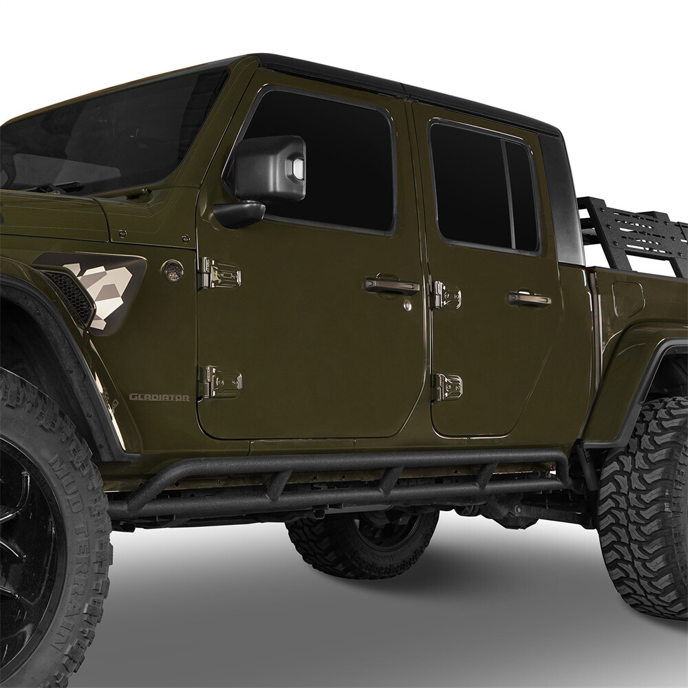 Fit 2020-2026 Jeep Gladiator JT Body Side Armor Tube Slider Rocker Guard Protect
