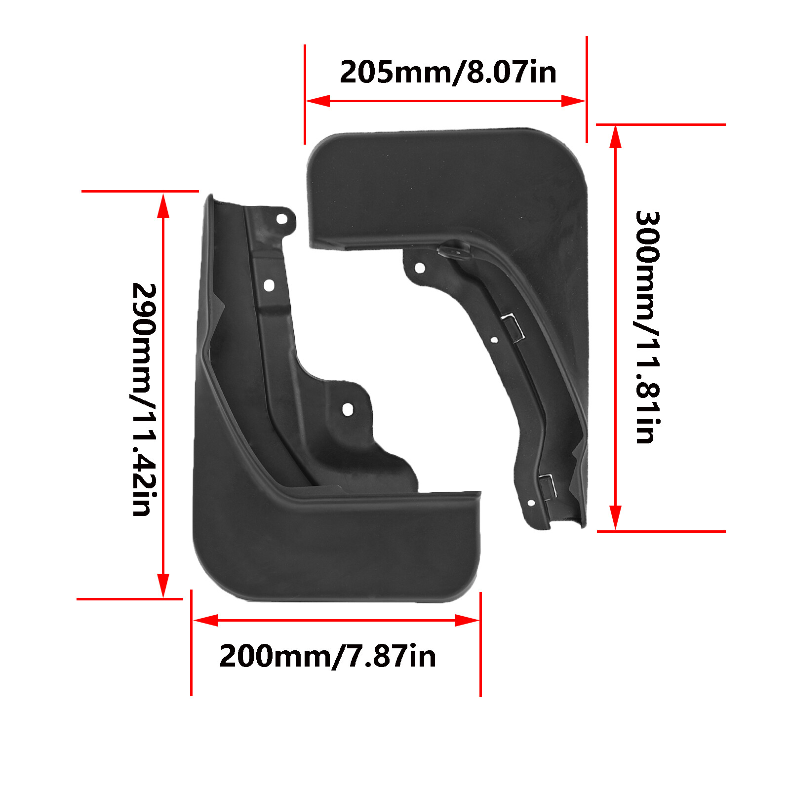 4Pcs Front Rear Black Splash Guards Mudguards Mud Flaps For Honda CR-V 2023-2024