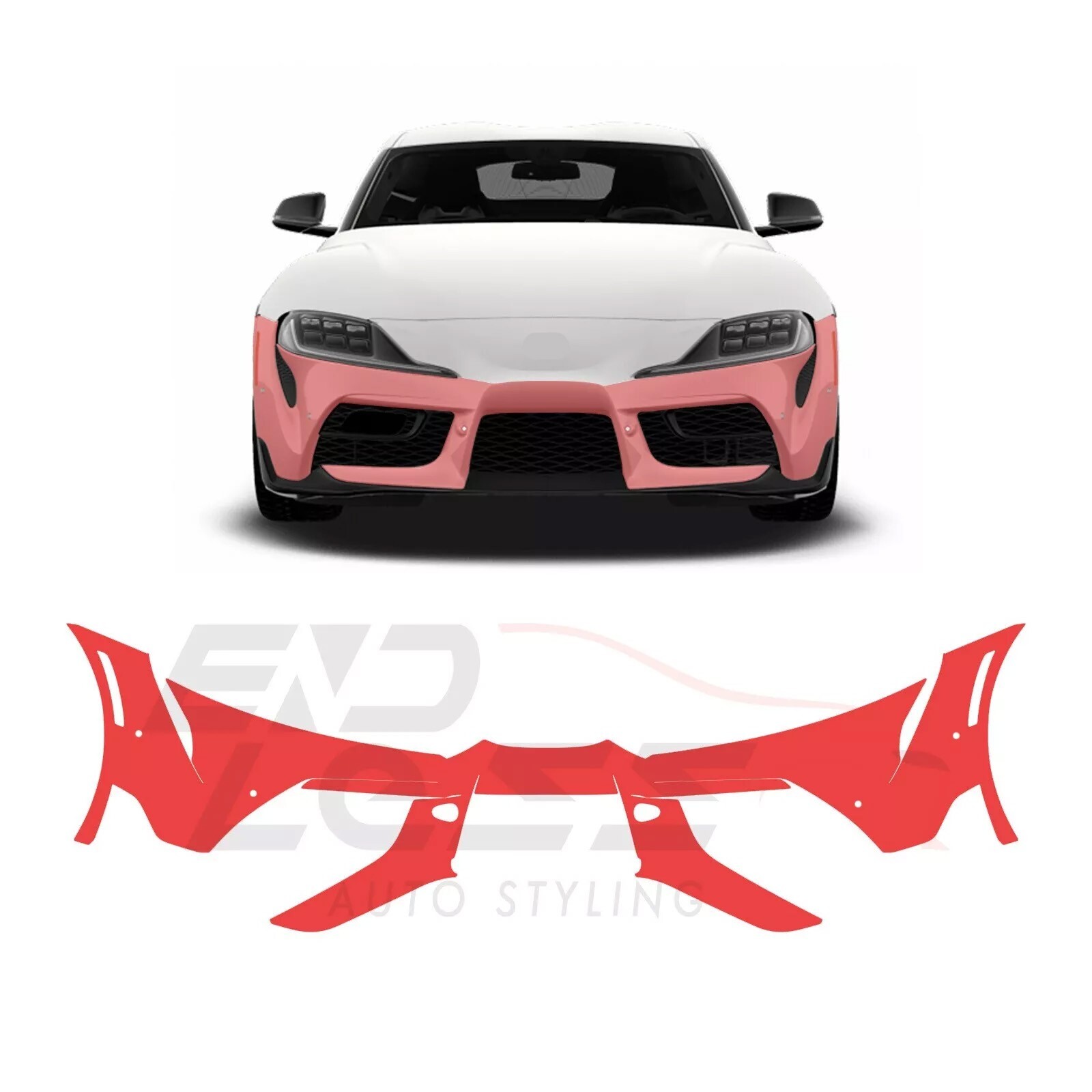 Supra 2020-2024 BOTTOM BUMPER W/ SENSORS PreCut Paint Protection Film Clear Bra