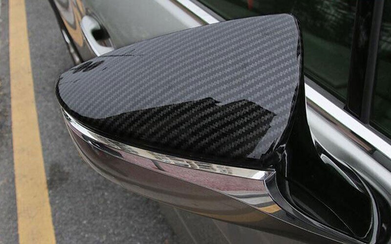 For Lexus ES 2019-2025 Carbon Fiber look Rear View Side Door Mirror Cover Trim