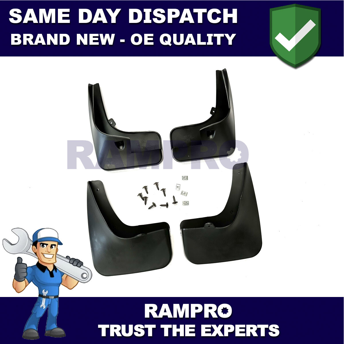 Tailored Mud Flaps Set of 4 For Citroen C2 2006-2013 Rampro