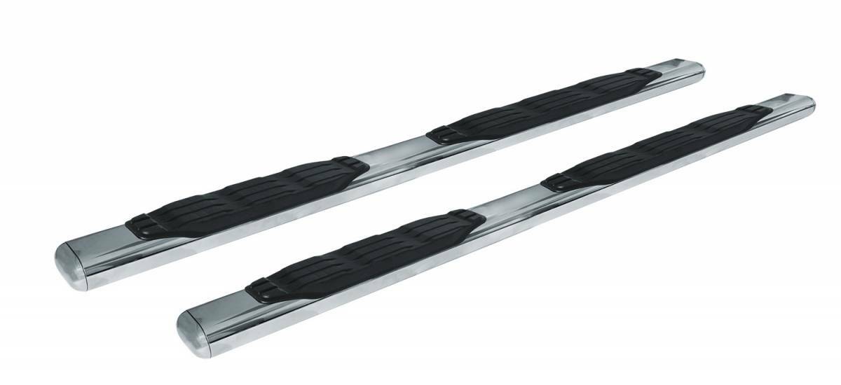 Go Rhino 1000 Series 5″ Oval Side Steps Polished Stainless 73″ Long Bars Only