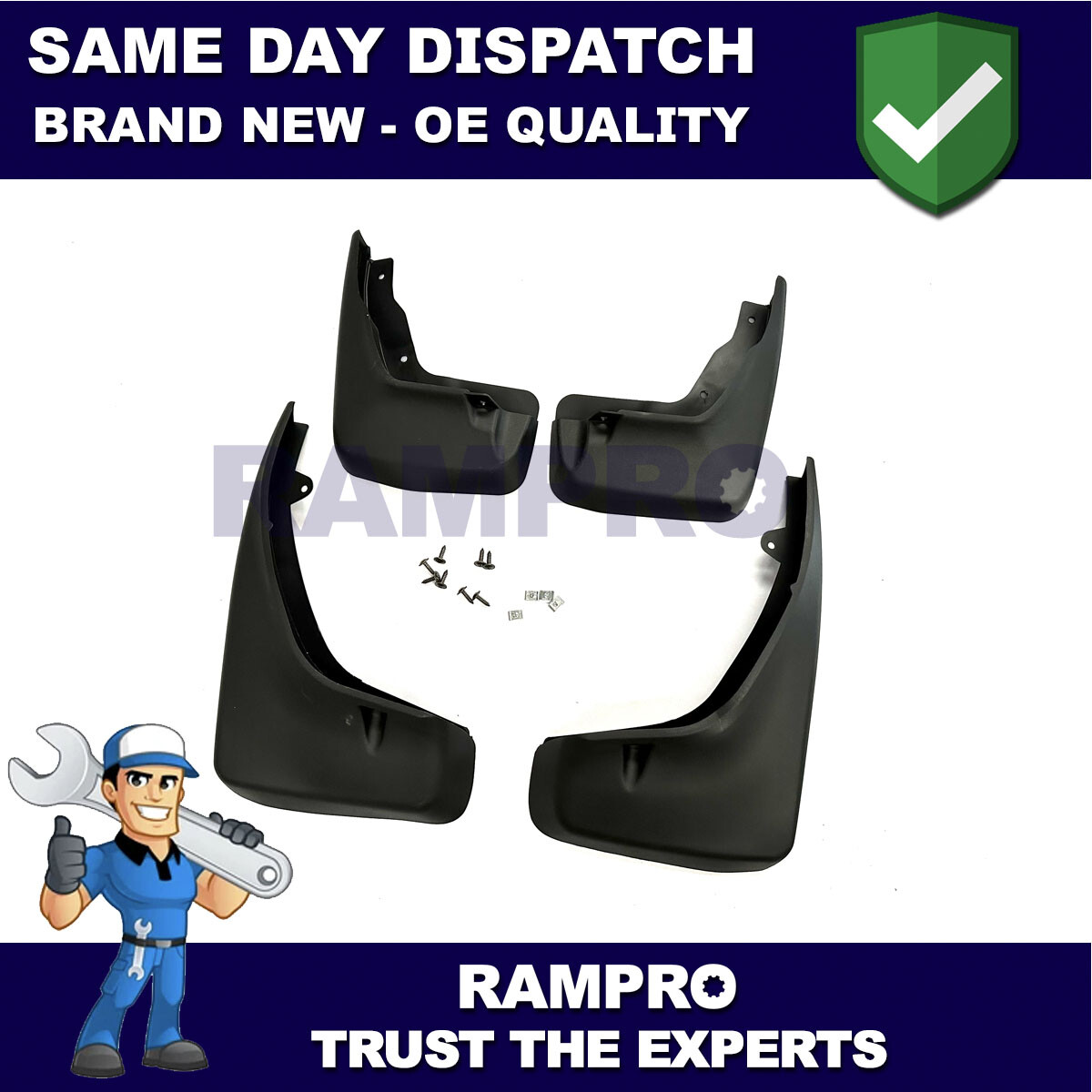 Tailored Mud Flaps Set of 4 For Land Rover Freelander 2 2007-2015 Rampro