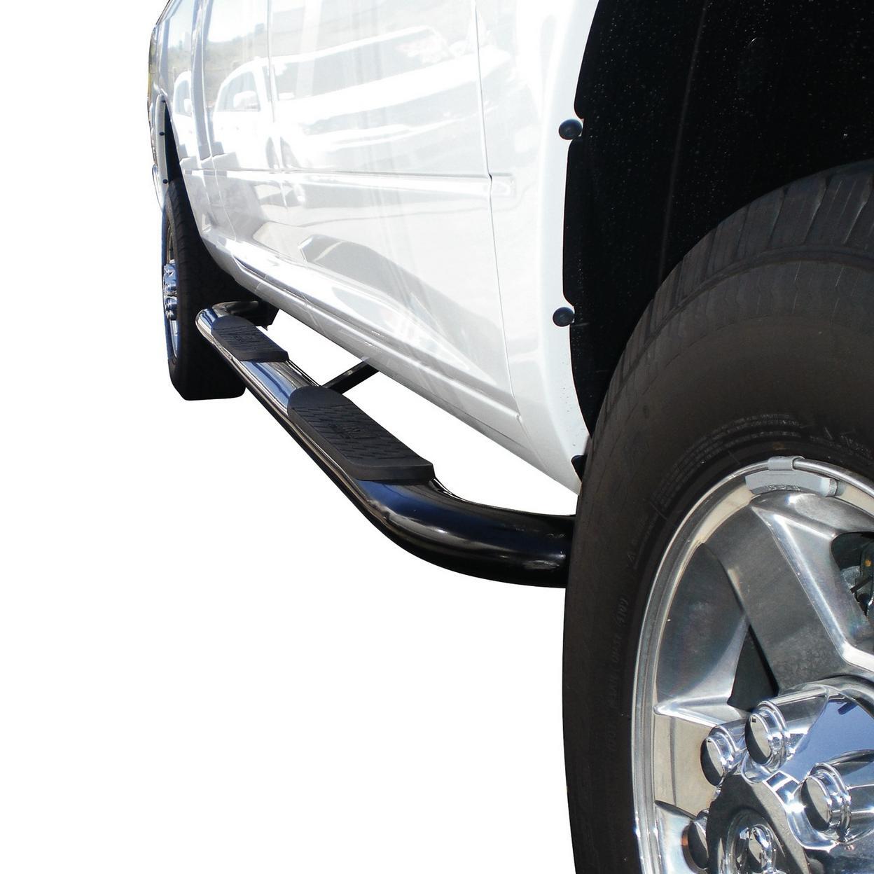 Westin Platinum 4 Oval Nerf Step Bars for Dodge/Ram 25/3500 Mega Cab 10-18 – Bla