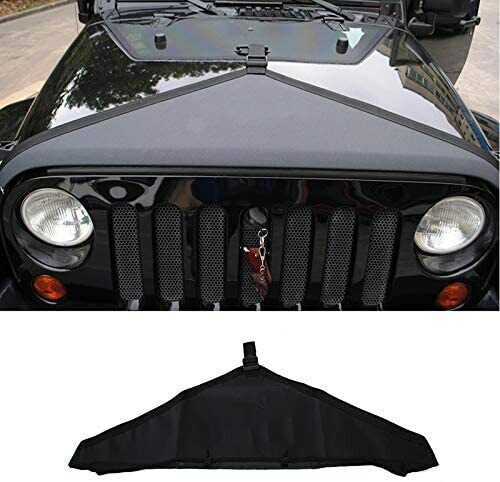 Front Hood Cover Bra Cover T-Style Protector Kit For Jeep Wrangler JK 07+ Black