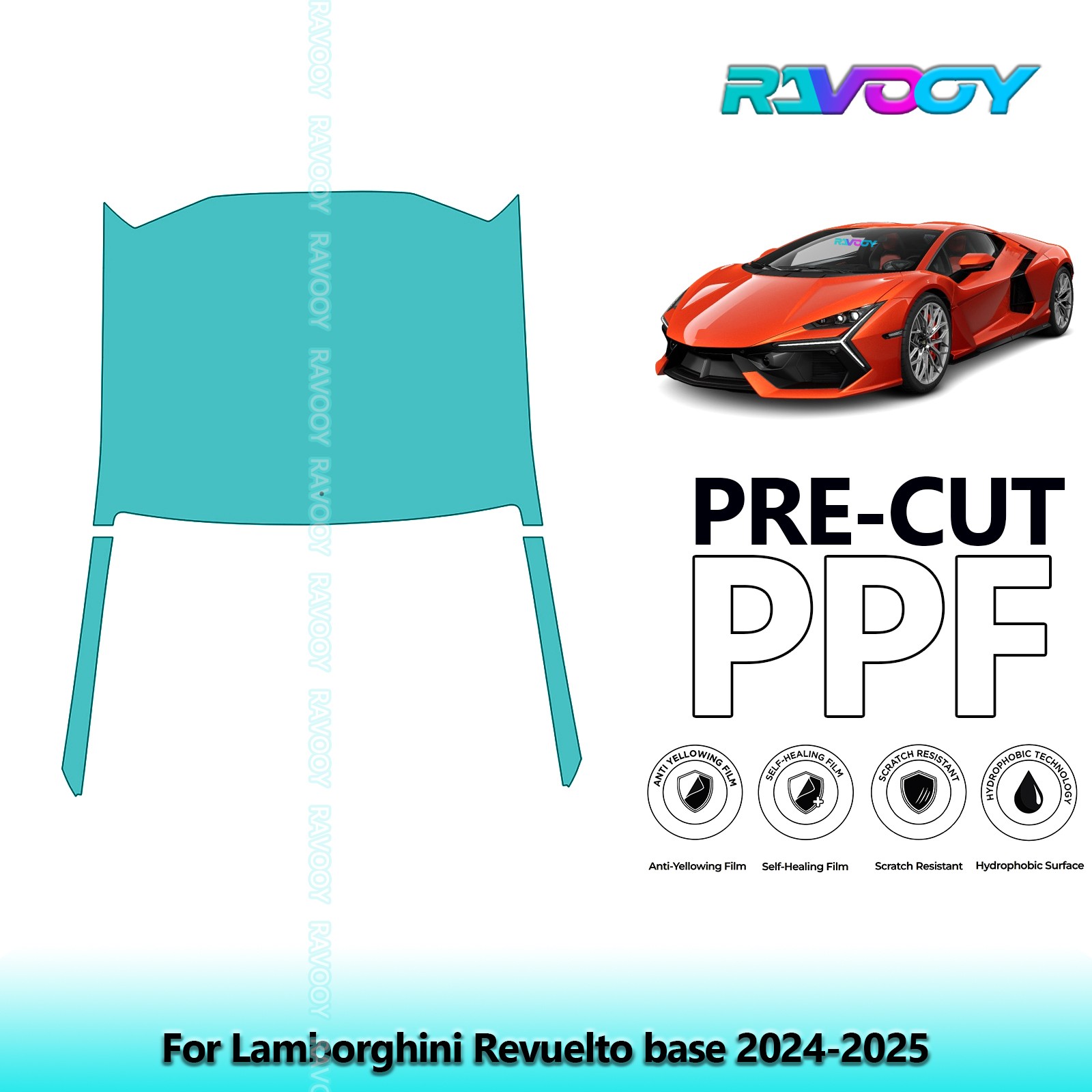 PreCut Paint Protection PPF Kit For Lamborghini Revuelto base 2024-2026 8.5mil