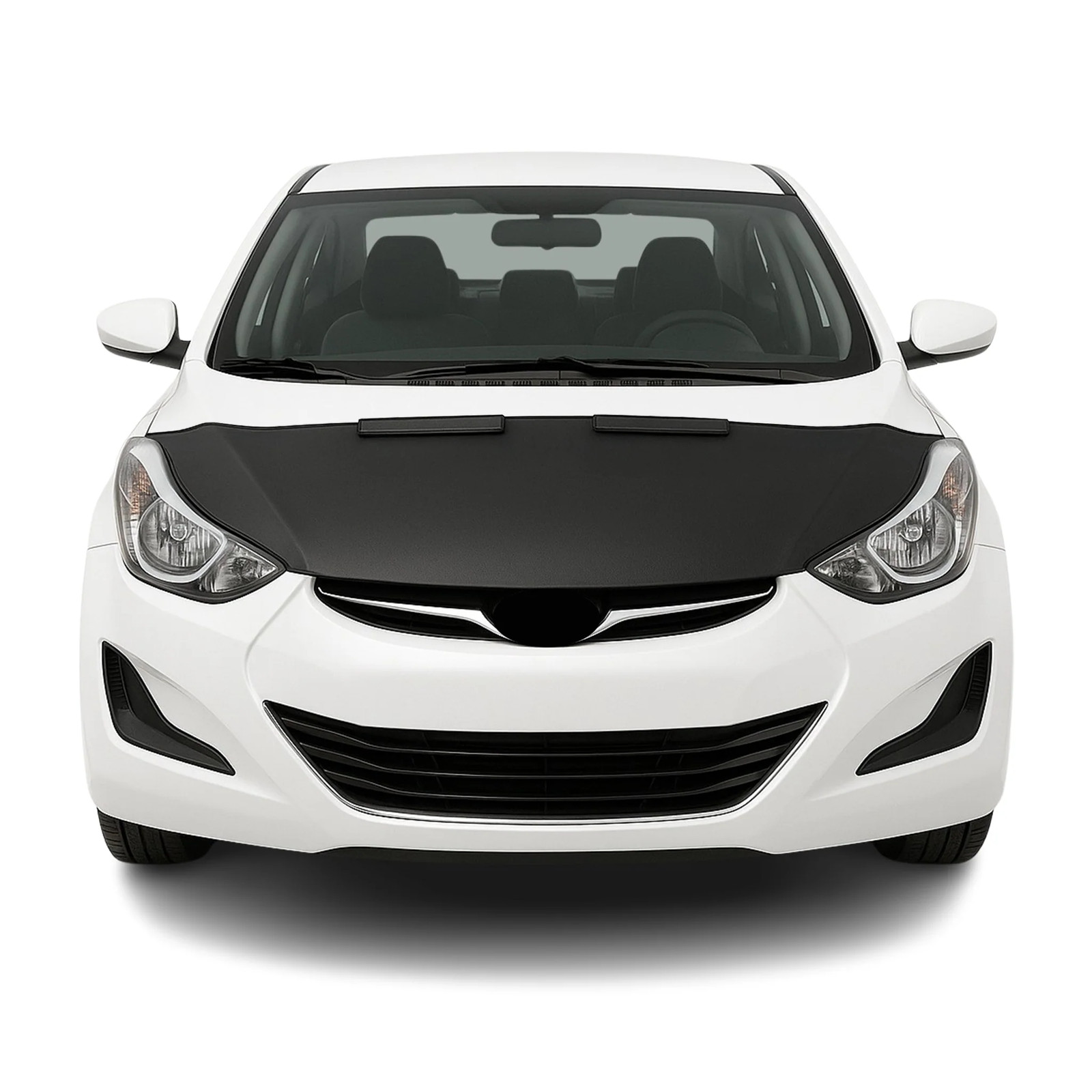 Car Bonnet Mask Hood Bra for Hyundai Elantra 2011-2016 Black 1 Pc