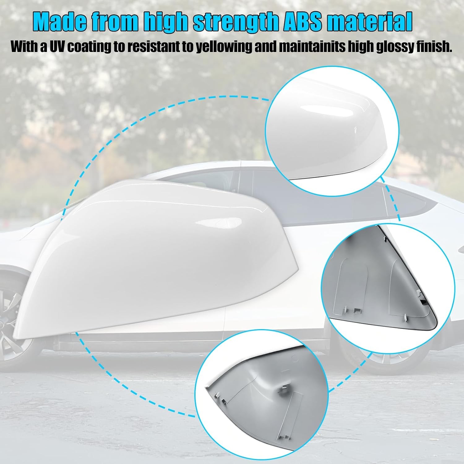 Tesla Model X Mirror Cover 2016-2025 Left Driver Side Clip-on Cap 1054430-11-D