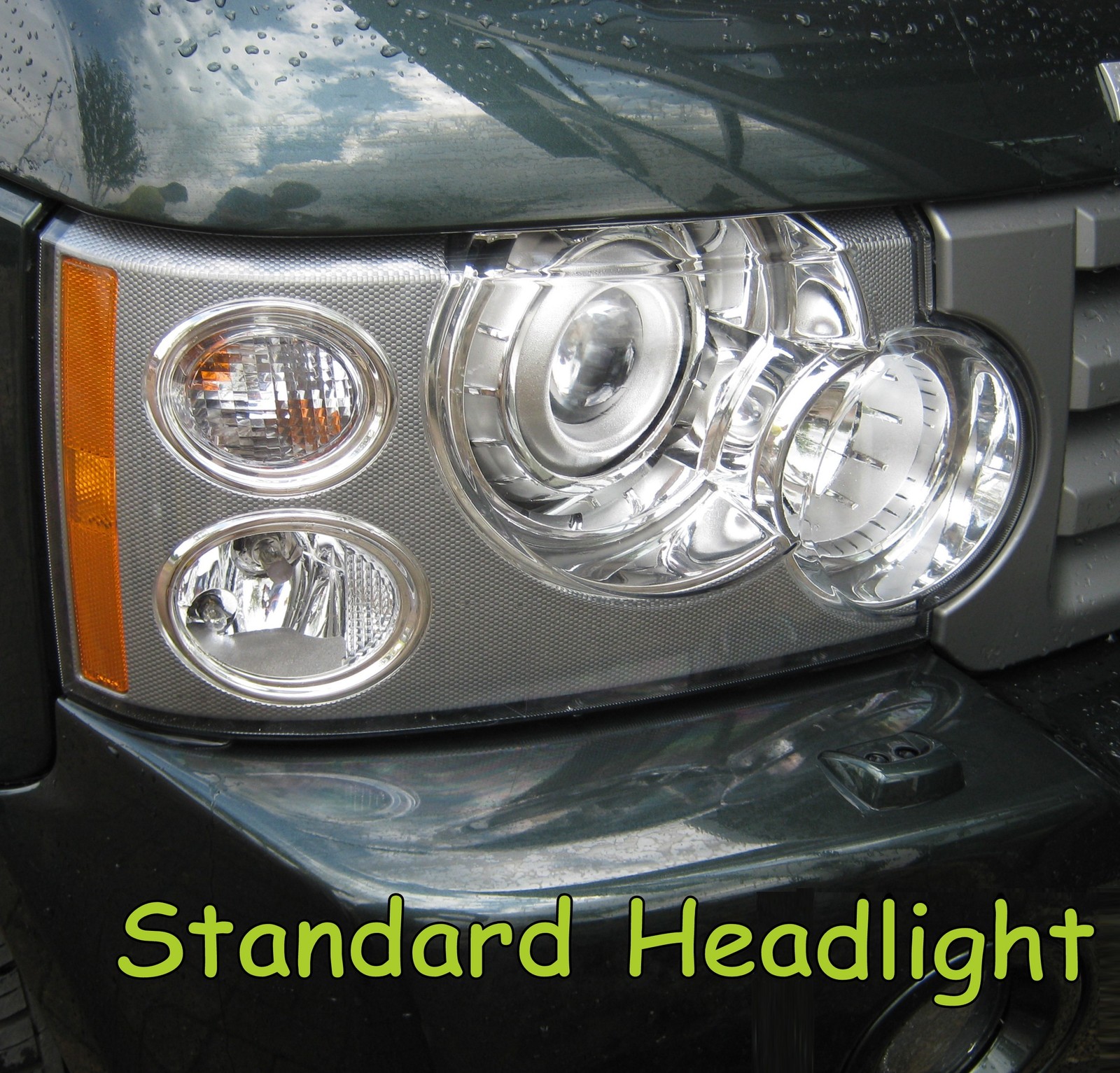 Headlight Guards in Gloss Black for Range Rover L322 2006-2009 Lamp Trim Covers