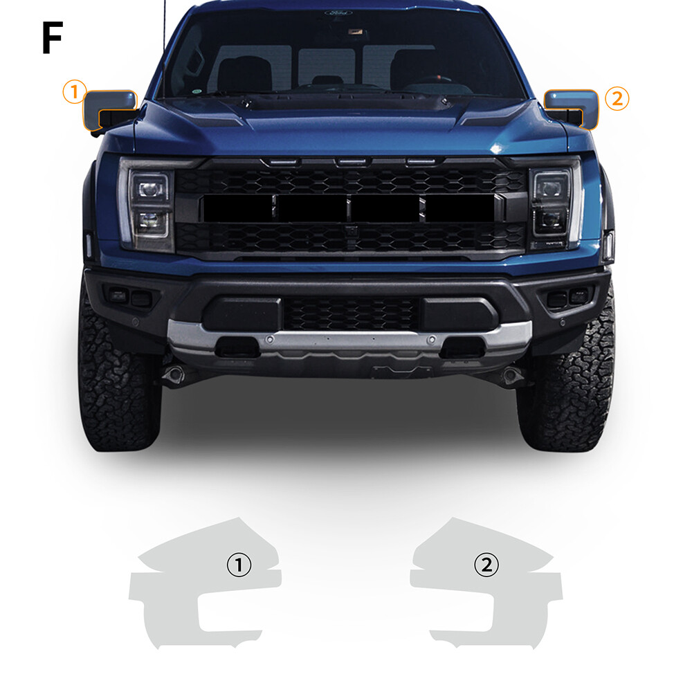 Car Rearview Mirror Precut Paint Protection Film TPU PPF For Ford F150 2022-2023