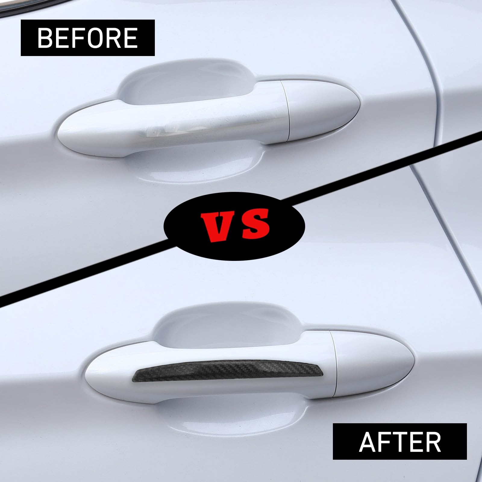 WORCAS 4Pcs Universal Car Door Edge Guards，Silicone 6*0.6INCH, Black