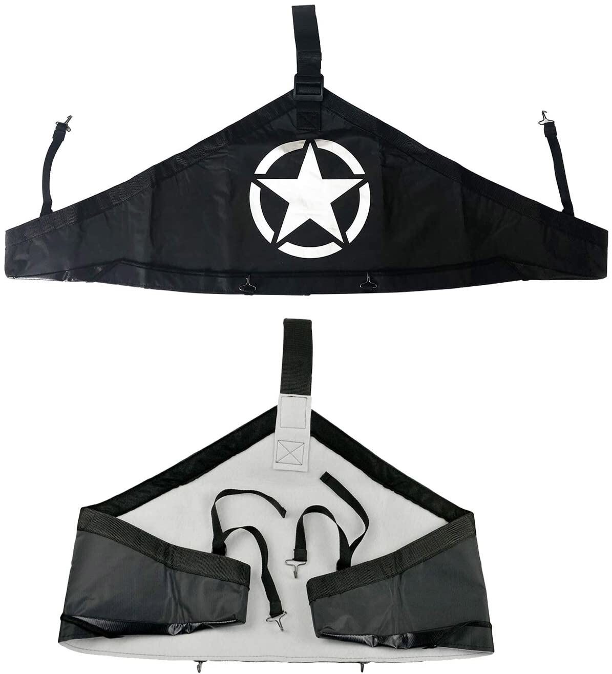 Front Hood Cover End Bra Protector for Jeep Wrangler JK JKU 2007-2018 Black Star