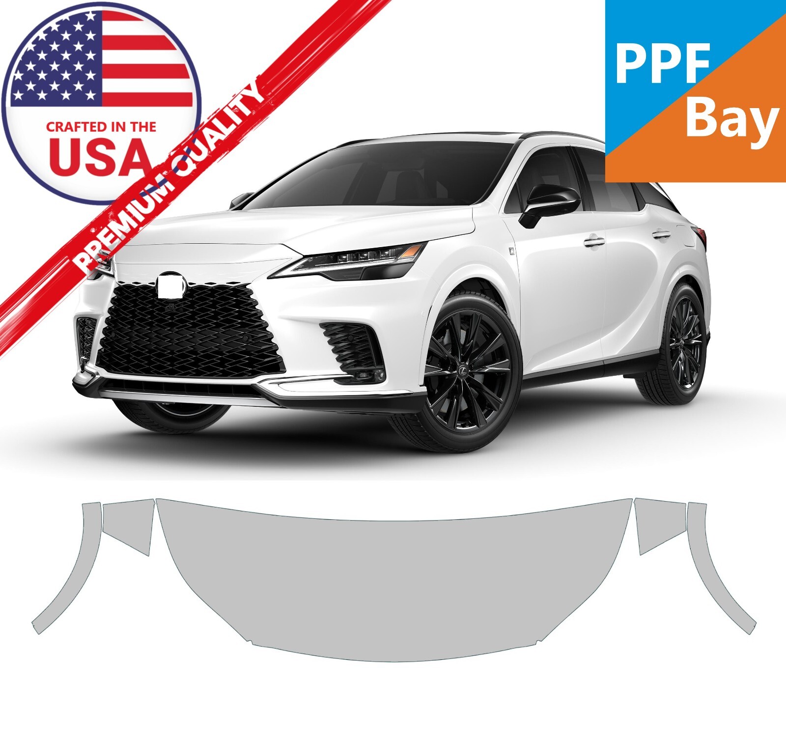 For Lexus RX/RX F Sport 23-25 Hood/Fender 24″ Paint Protection Film PreCut PPF