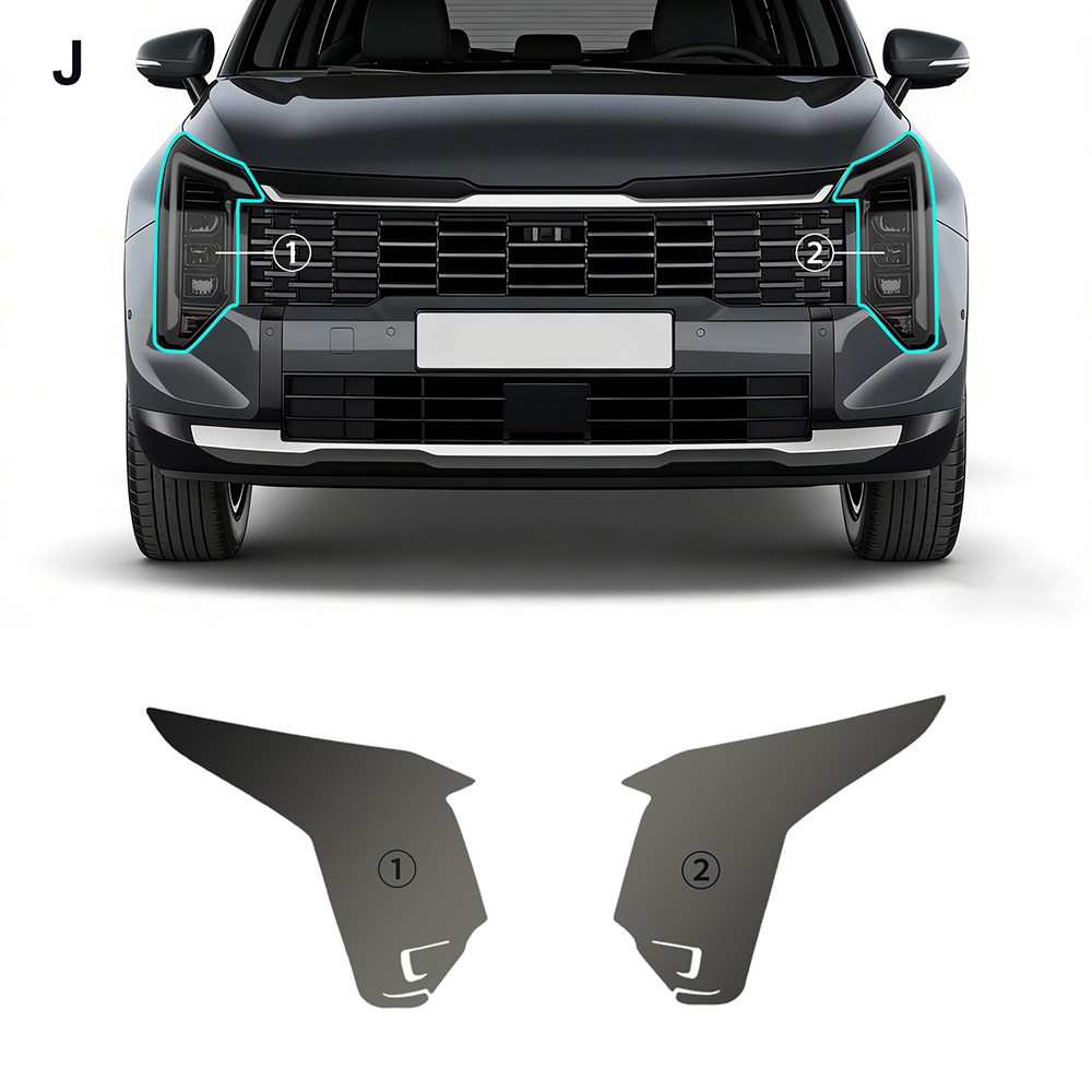For Kia Sportage 2026-2027 Headlights Precut Paint Protection Film PPF Blacken