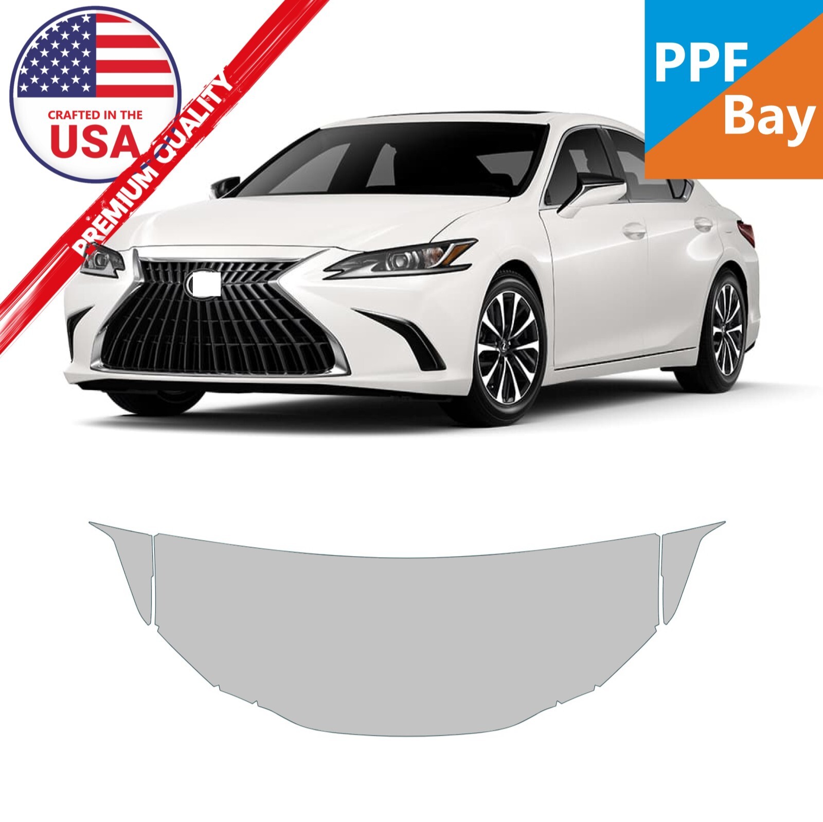 For Lexus ES/ES F Sport 19-25 Hood/Fender 24″ Paint Protection Film PreCut PPF