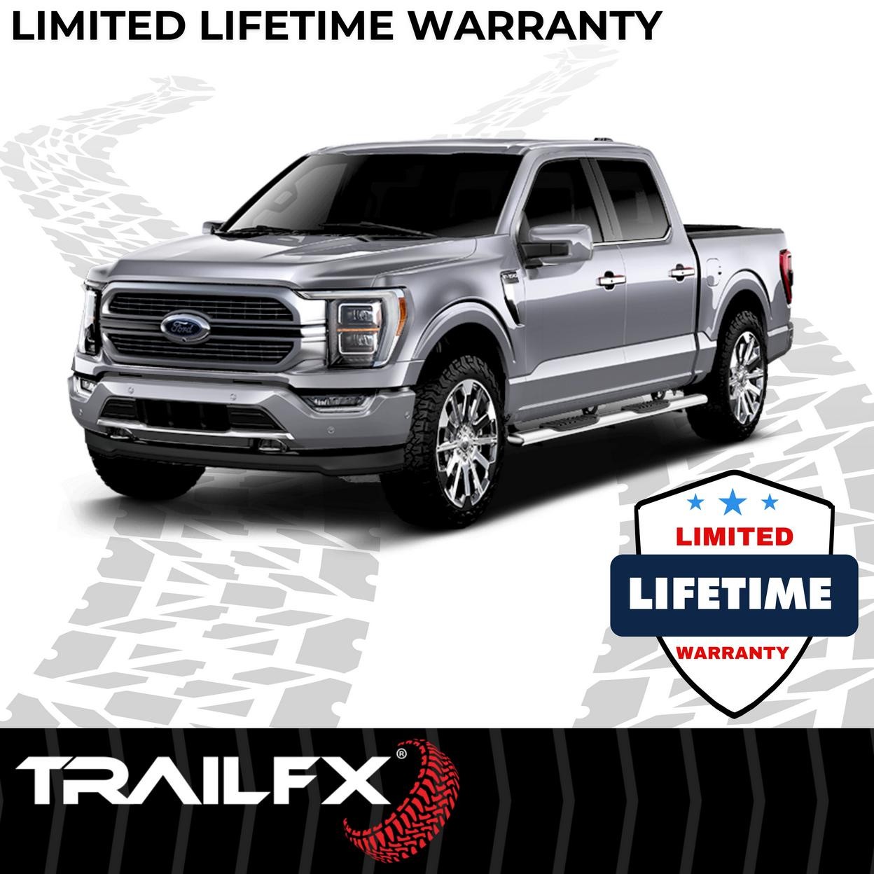 TrailFX A7016S 5 Inch Oval Straight Pol Stainless Steel Rocker Panel Mount