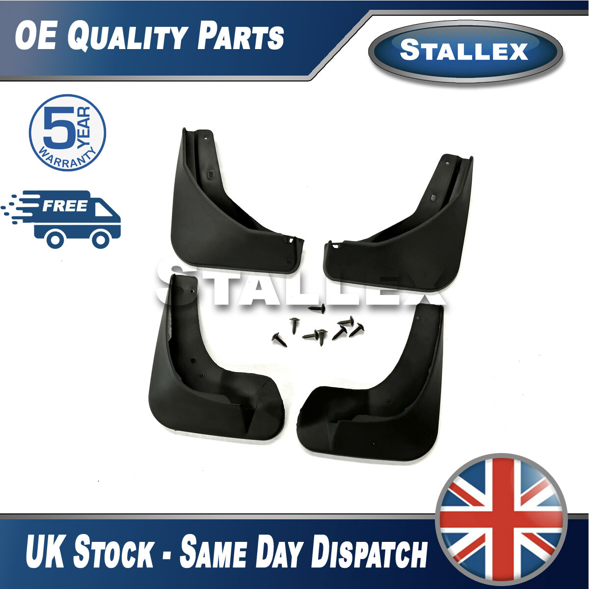 Tailored Mudflaps Front Rear For Skoda Fabia 2015-2023 Stallex