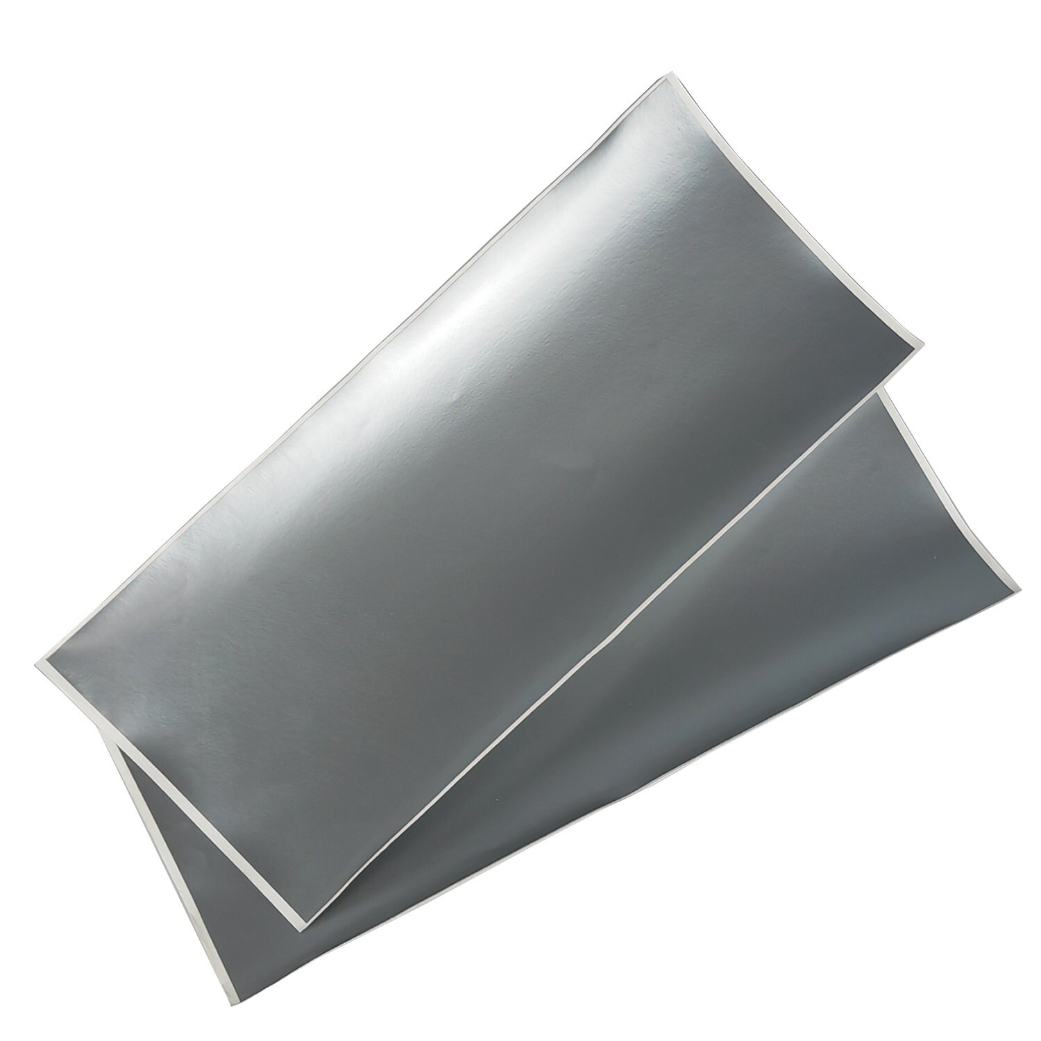 2 Gloss Silver Car Bowtie Vinyl Sheets Emblem Overlay 11×5 inch