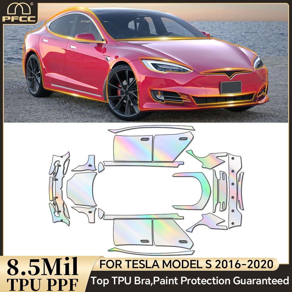 2016-2020 Tesla Model S Full Car Kit Precut Paint Protection Film Gloss PPF TPU