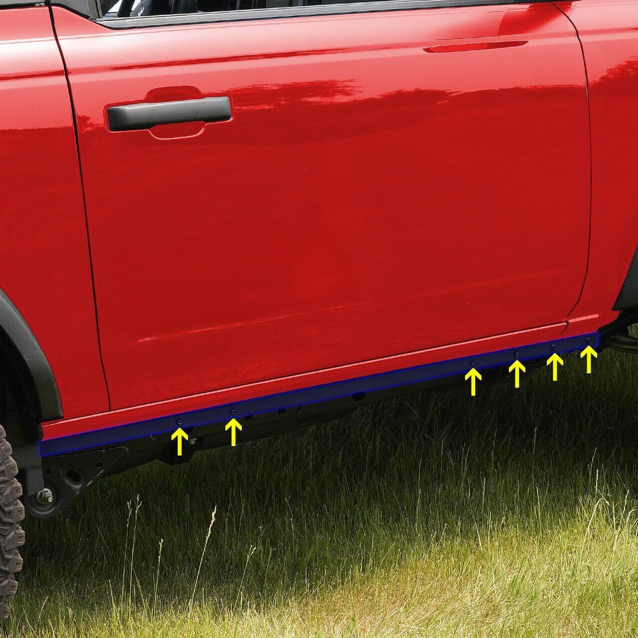Pinch Weld Cover Fit for Ford Bronco 2-Door 2021-2023 Trail Armor Rocker Panels