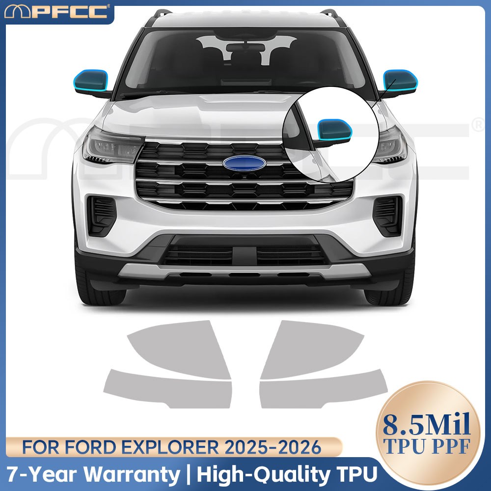 For Ford Explorer 2025-2026 Gloss Rearview Mirror Precut Paint Protection Film