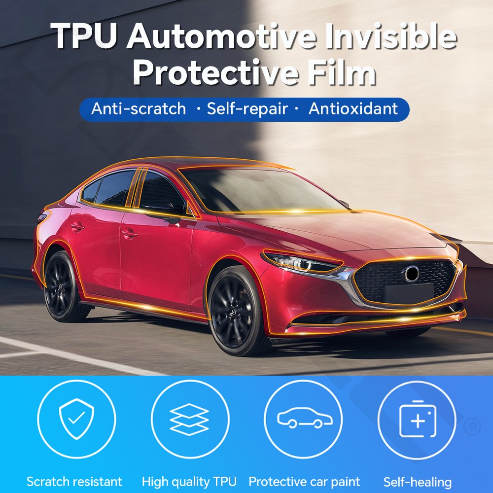 Mazda 3 Sedan 2019-2026 Rearview Mirror PreCut Paint Protection Clear Bra PPF