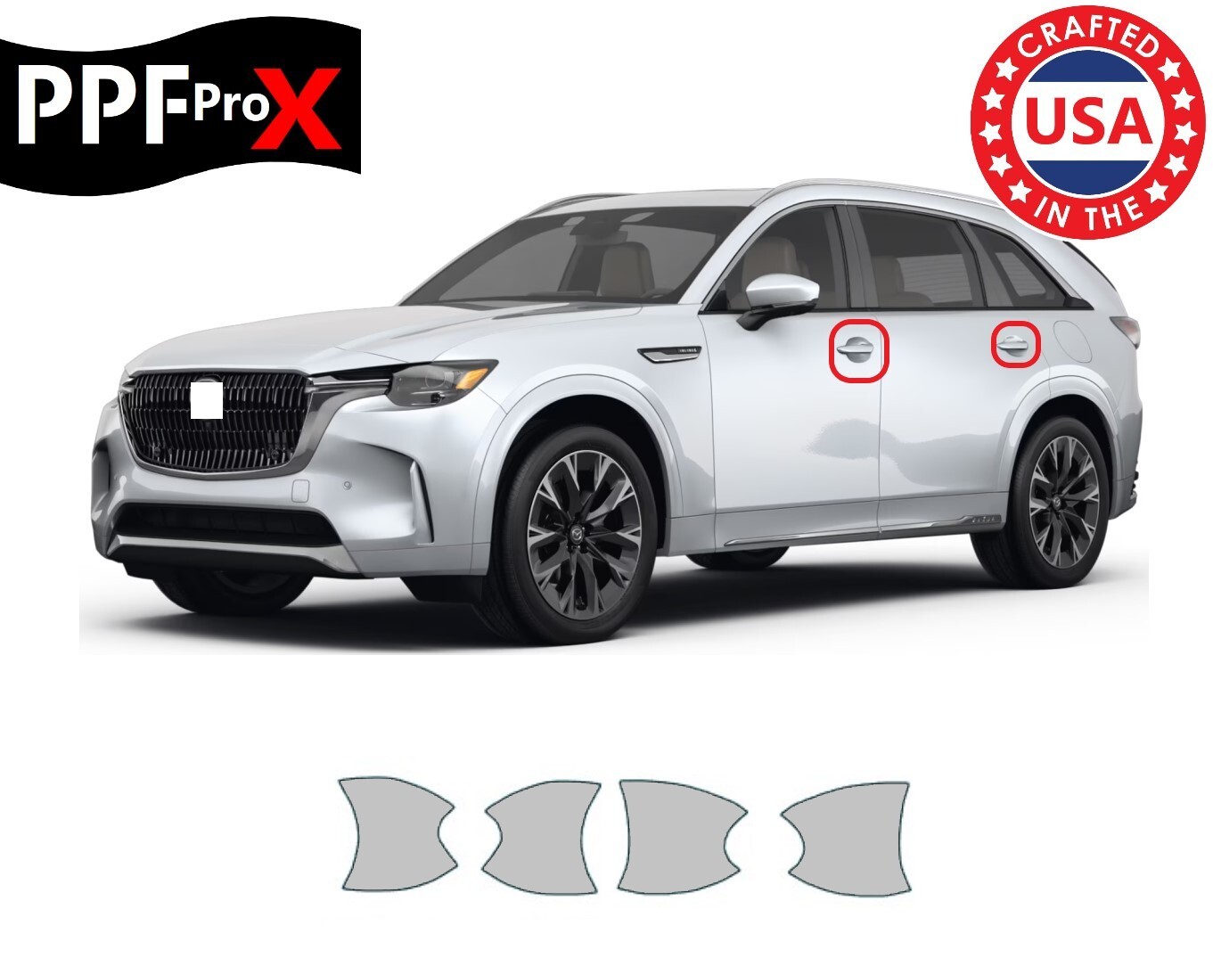 For Mazda CX-90 2024-2025 Door Handle Cup Paint Protection Film PreCut PPF